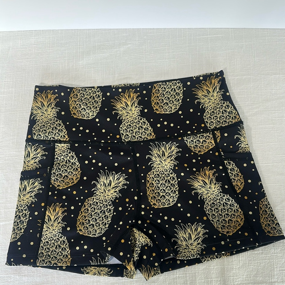CVG Pineapple Workout Shorts- Medium